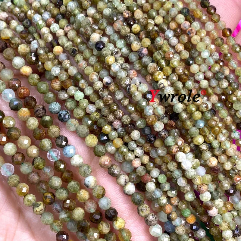 Natural Red Garnet Stone Beads 2 3 4mm Faceted Loose Round Gemstone For Jewelry Making DIY Bracelet Earrings Accessories 15''