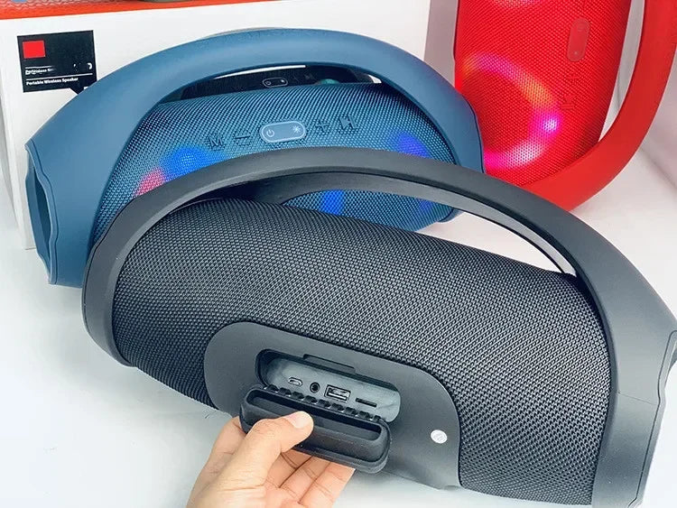 30W high power bluetooth speaker portable RGB colorful light waterproof wireless subwoofer 360 stereo surround TWS FM boombox