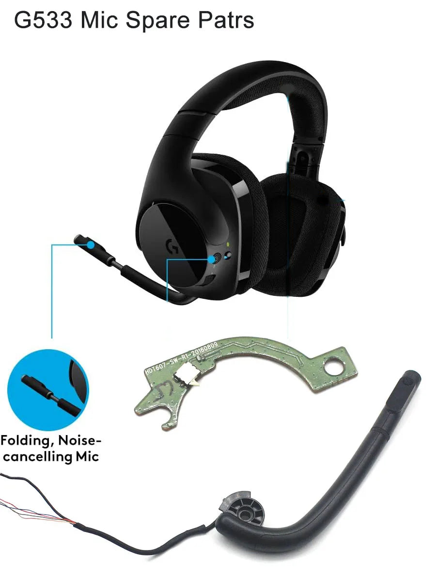 A Replacement Microphone Part of Logitech G533 Gaming Headsets, Used Part