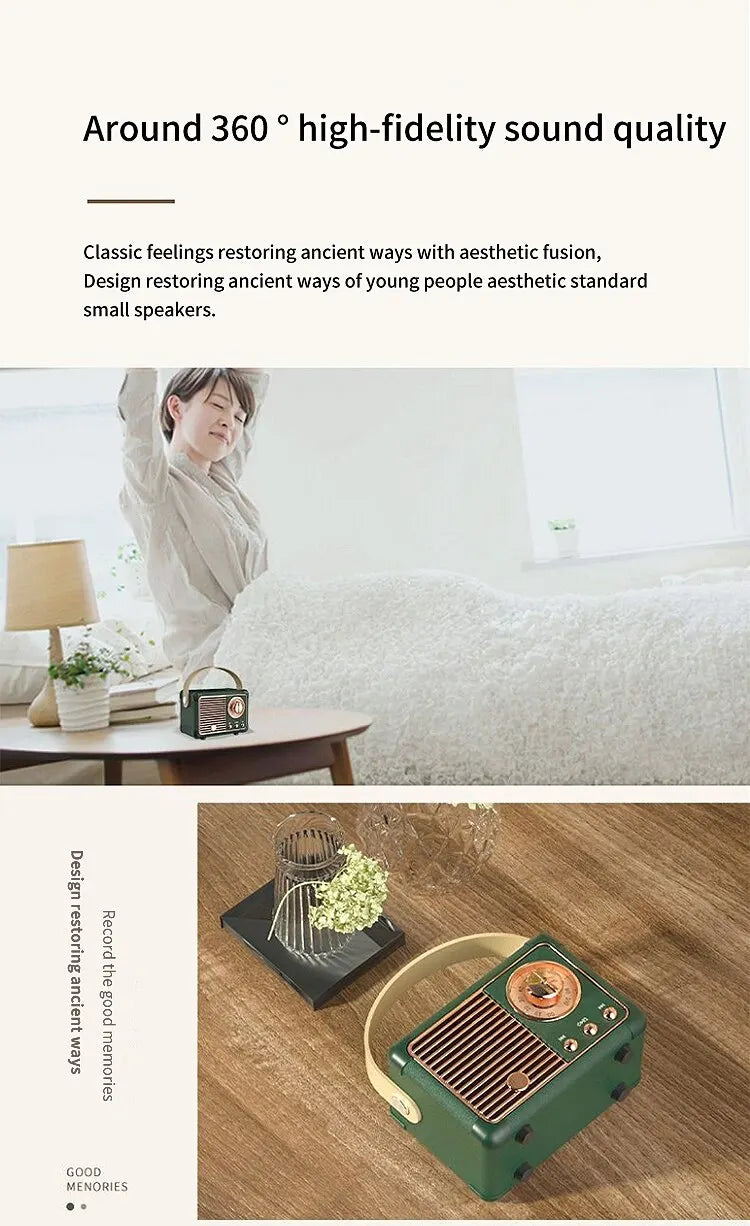 Caixa De Som Bluetooth Speaker Portable Sound Box Music Wireless Radio FM Mini Bocina Mp3 Coluna Column Blootooth Audio Baffle