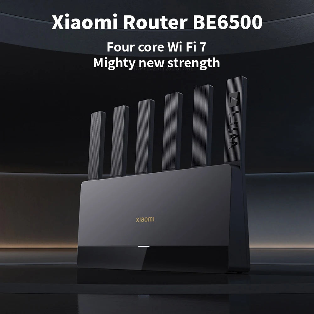 Xiaomi BE6500 Router Quad Nucleus 6500Mbps 2.5G Ethernet Port Dual Frequency 2.4/5GHz 6 Independent Signal Amplifiers Mesh Wifi7