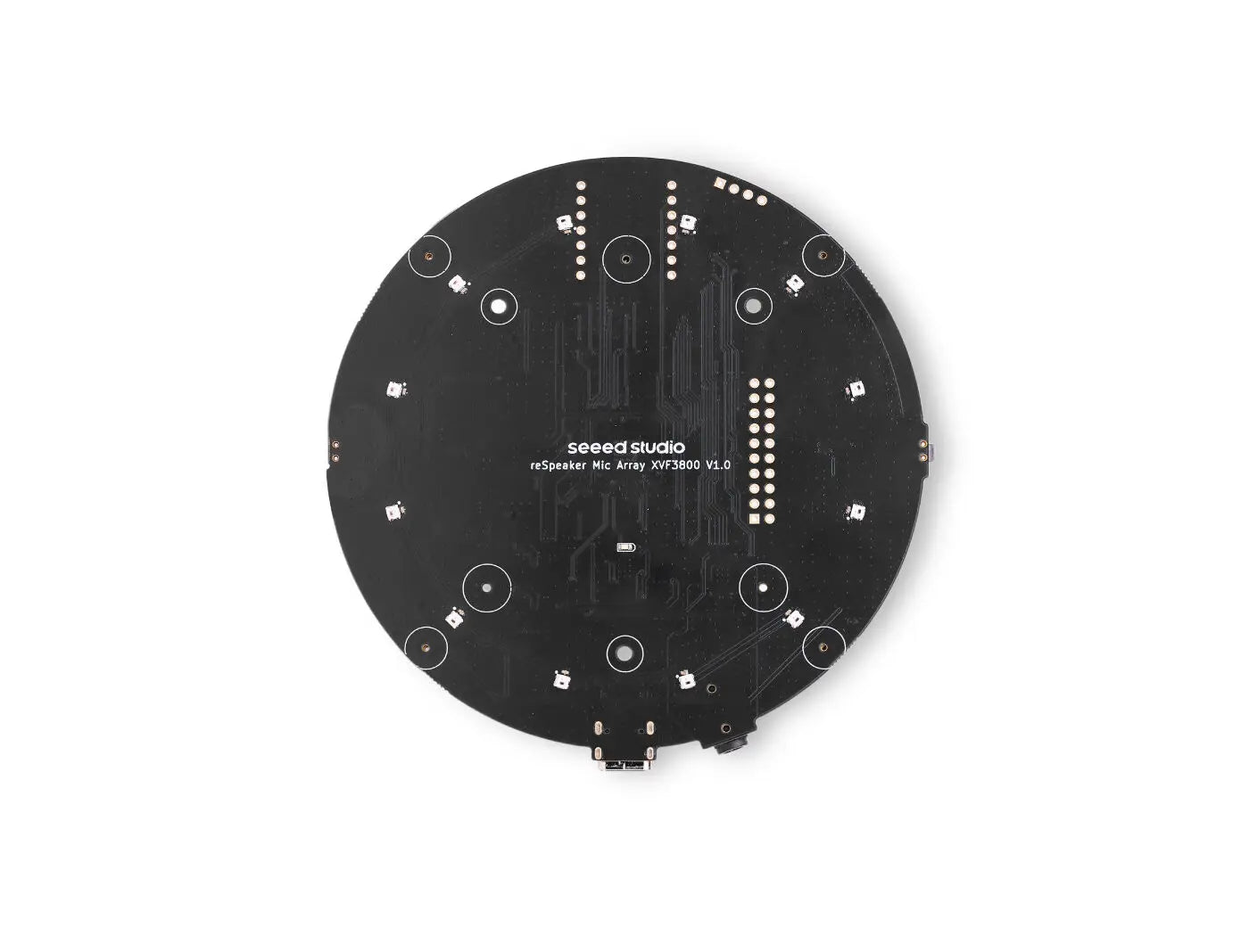 4-Mic Array ReSpeaker XMOS XVF3800 AI Powered ESP32S3 Microphone AEC Meeting Room 5m 360° Far-Field Voice Pickup Wi-Fi Bluetooth
