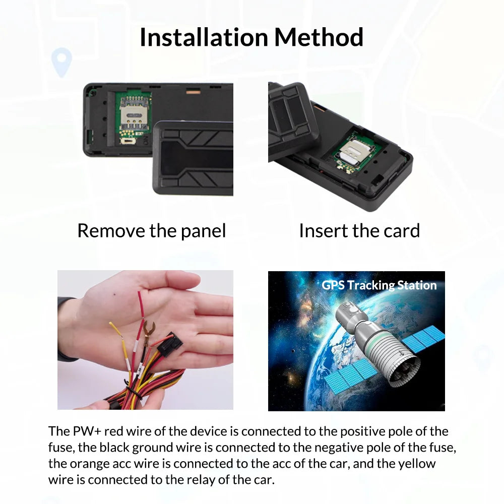 4G GPS Tracker For Car Motorcycle Anti-theft Vehicle GPS Tracking Device Mini GPS with Free Real Time Tracking Web APP and Relay