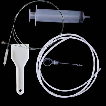 All-inclusive Cleaning Tools Set with Anti-Clog Feature- Brush, Hose, Syringe, Fridge Drain Hole Cleanser and more
