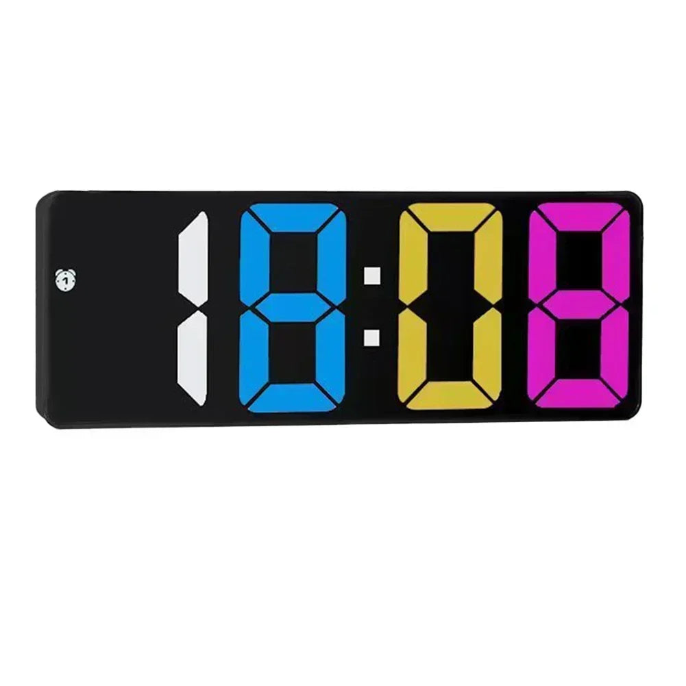 Electronic Clock with Bright Large Display and Voice Control Designed for Time Alarm Calendar and Temperature Monitoring