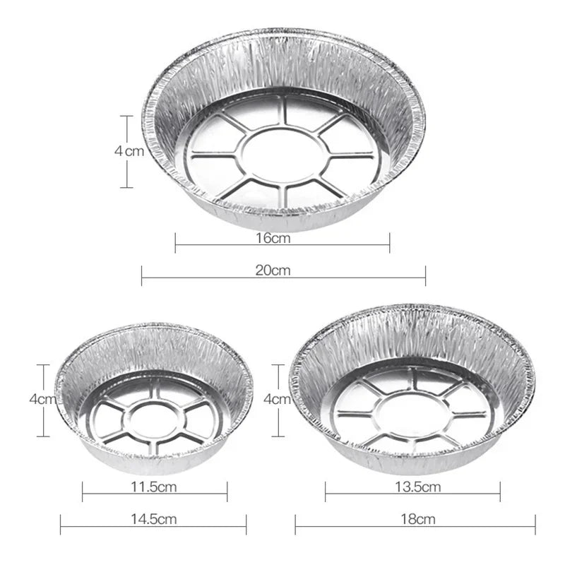 Air Fryer Aluminum Foil Pan Kitchen Supplies Food Containers Square Oven BBQ Tray Oil-proof Non-stick Kitchen Baking Tools