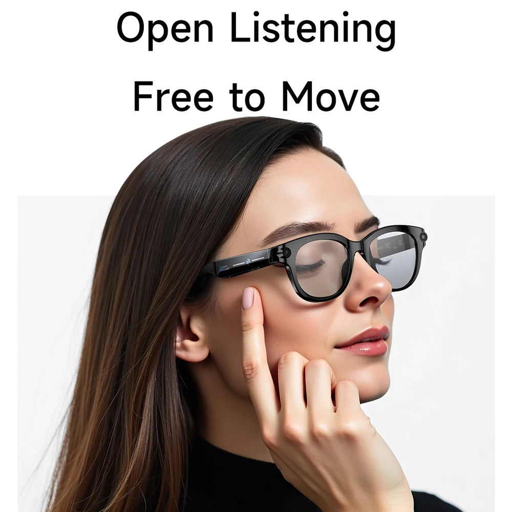 AI Smart Glasses Real-time Translation Dual Camera Bluetooth Call Sunglasses Shoot Audio Video Music Player Multifunctional Men