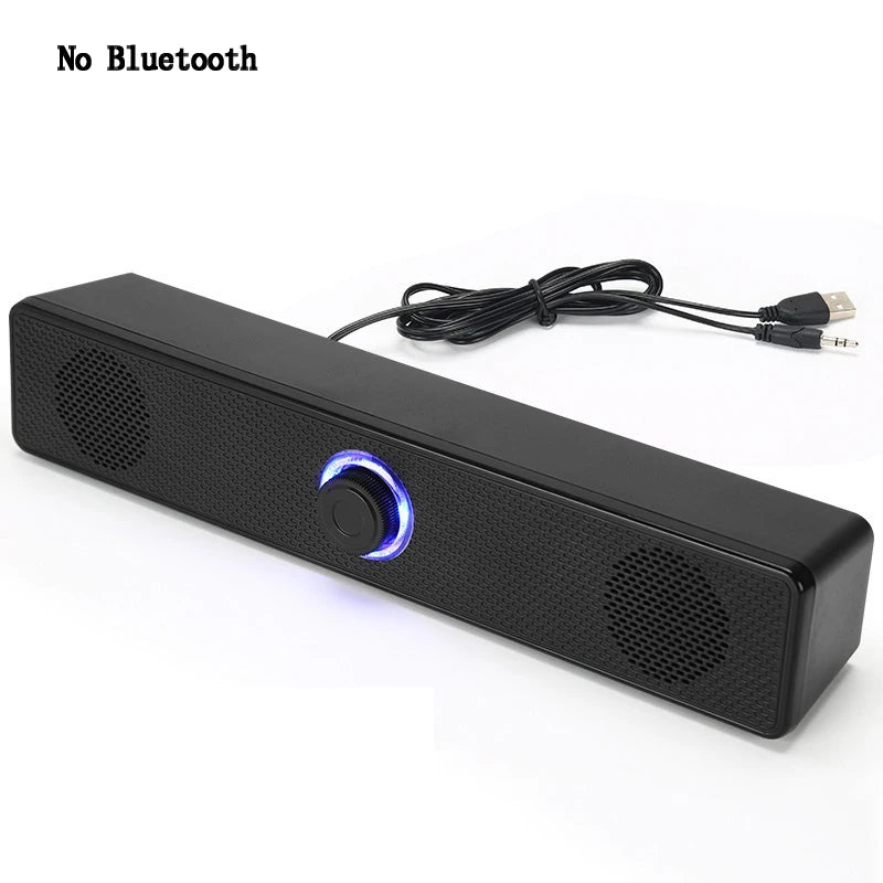 PC Soundbar Wired/Wireless Bluetooth Speaker 4D USB Powered Soundbar for TV Pc Laptop Gaming Home Theater Surround Audio System