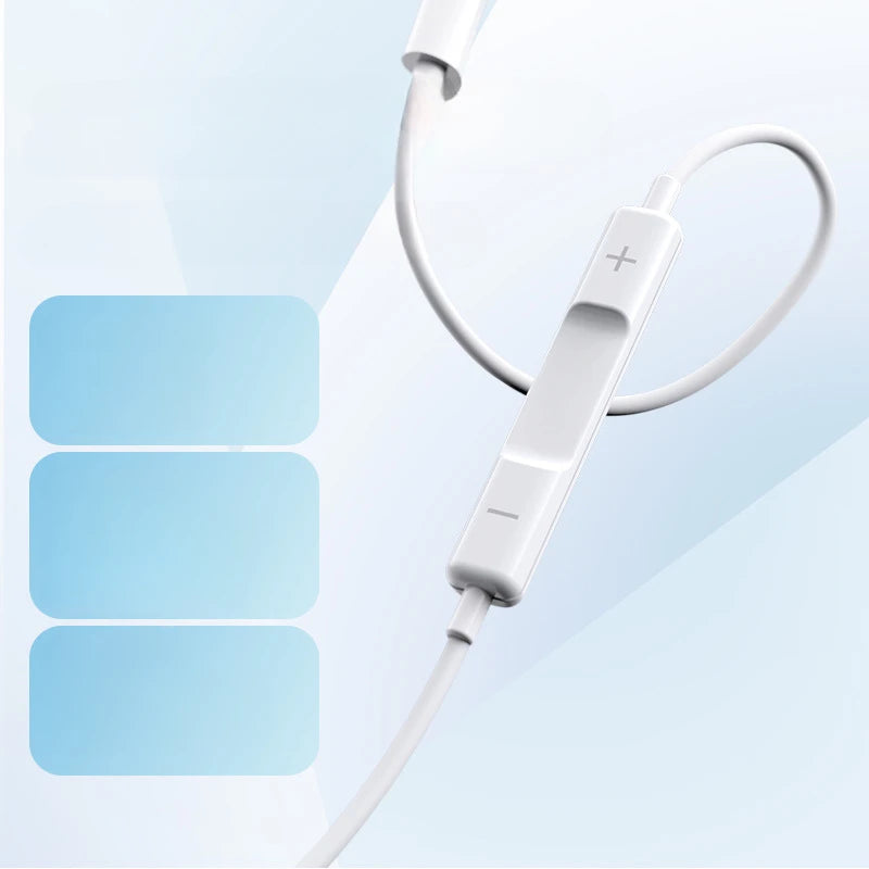 TypeC In Ear Wired Earphones with Microphone Digital DAC for Smartphones Compact And Premium