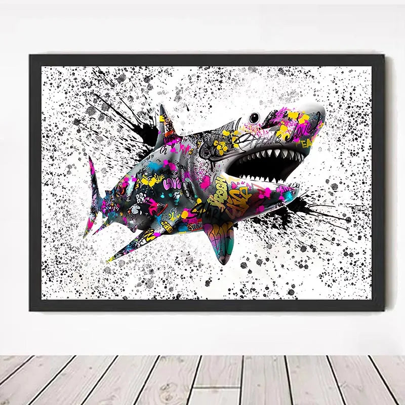 Graffiti Wall Art Home Decoration Painting Street Hand Gestures Love Kiss Modern Poster Print Pictures Abstract Pop Room Mural