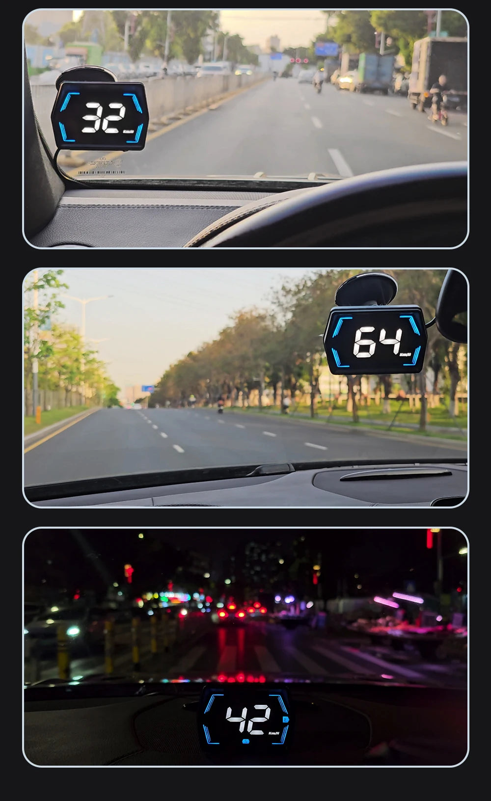 ZMFJH G20 HUD GPS Display Car Digital Speedometer Head-Up Display Eletronics Speed Alarm Gadgets Inteligent Compass For All Car