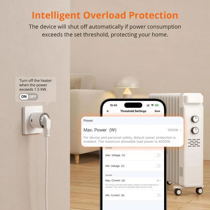 SONOFF S60ZB iPlug Zigbee Smart Plug Energy Monitoring Wireless Socket Timer Smart Switch Voice Control Google Home Amazon Alexa