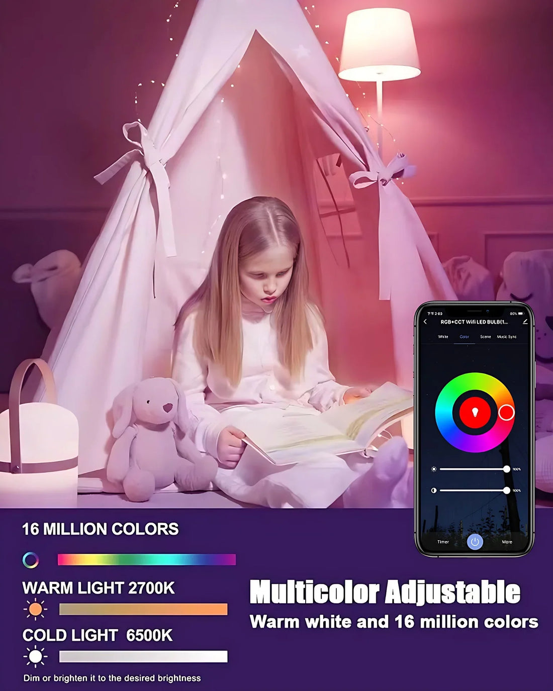 Tuya WiFi GU10 Smart LED Light Bulb Bluetooth GU10 Dimmable Lamps Smart Life App Control Spotlight Bulb Works With Google