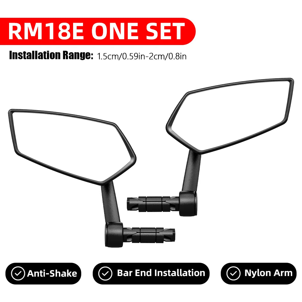 RBRL Bike Mirror Anti-shake Bicycle Side Mirror Durable 360 Rotatable Extended Rearview Mirrors for MTB Electric Bike