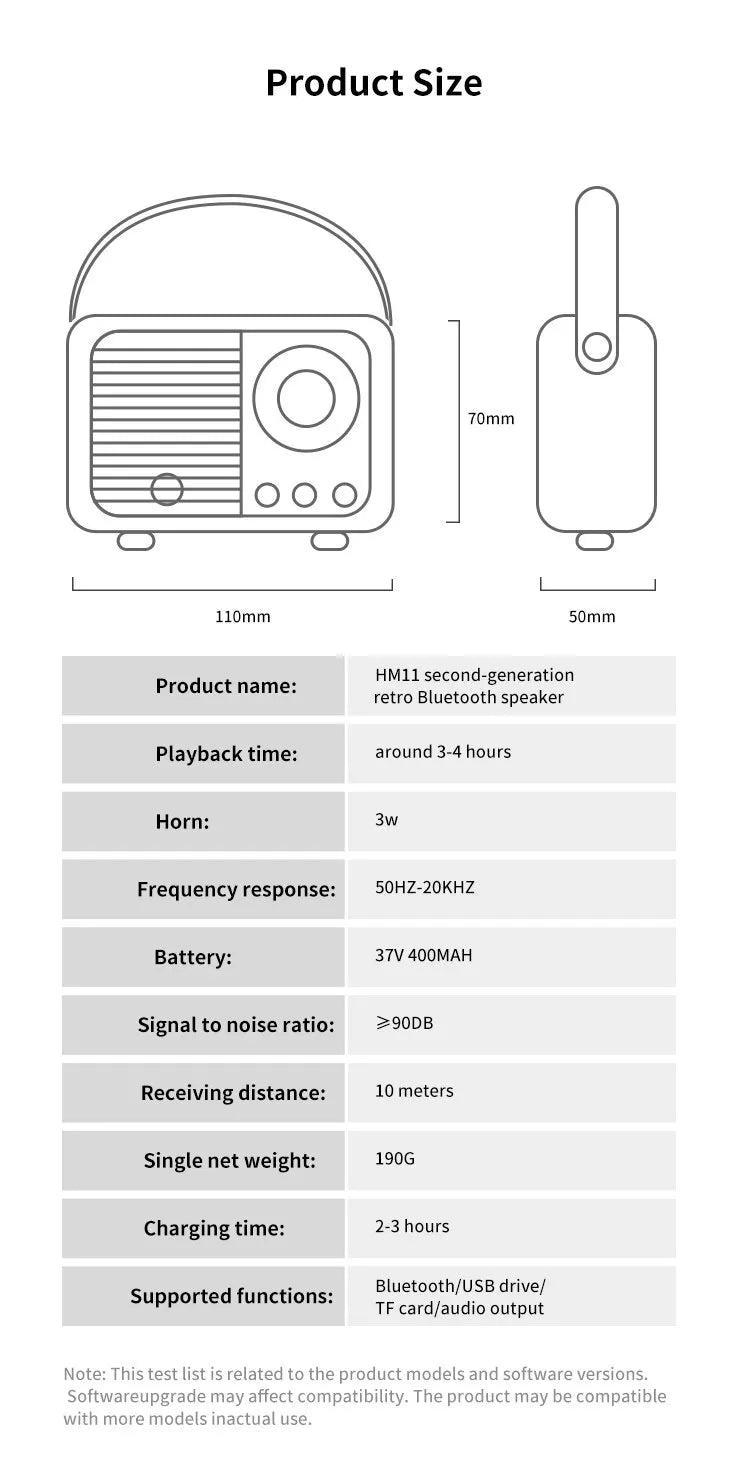 Caixa De Som Bluetooth Speaker Portable Sound Box Music Wireless Radio FM Mini Bocina Mp3 Coluna Column Blootooth Audio Baffle