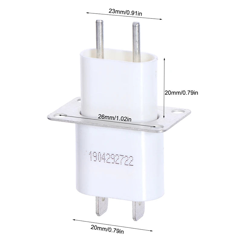 2 pcs Microwave Oven Magnetron Tube with Through-Core Capacitor Pin Sockets Electronic Converter for Home Appliance Repair