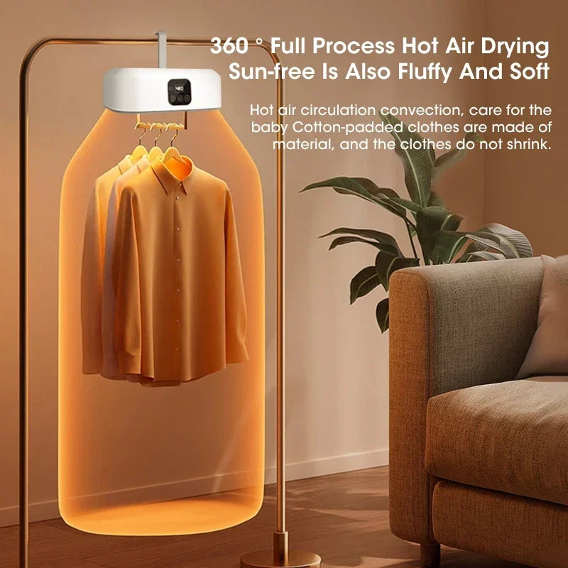 Smart Electric Dryer Portable Foldable Dryer Home Multifunctional Timed Fast Heating Clothes Drying Silent and Low-energy