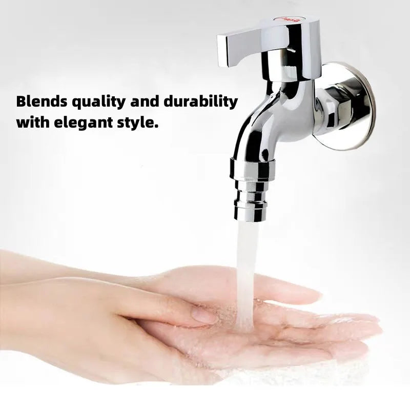 Washing Machine Tap 4-point Interface Double Ended Brass Faucet Mop Pool Expansion Faucet Multifunctional Bathroom Accessories