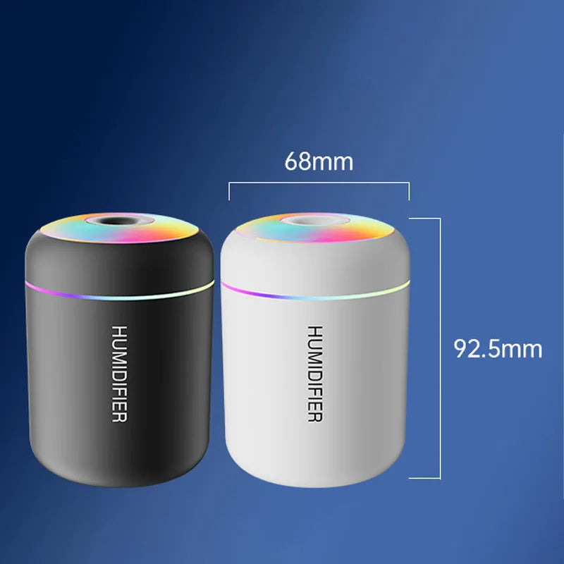 180ML Mini Air Humidifier USB Aroma Diffuser Essential Oil Purifier Mist Maker Colorful Lights humidificador For Home Car Office