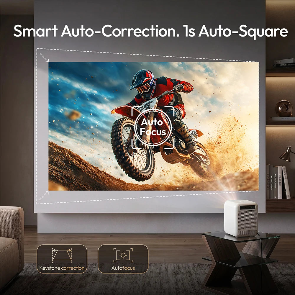 BYINTEK Full HD Mini Projector LOVE U4 1080P 4K Video 5G WIFI Android Auto Focus Portable Smart Projectors  Home Theater Cinema