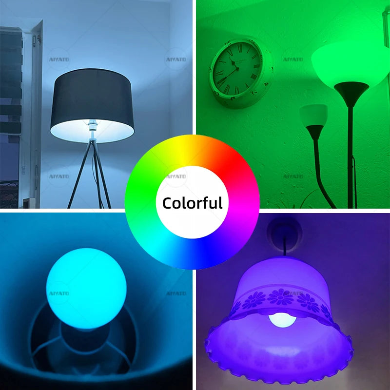 Tuya Smart Life APP Wifi Led Light Bulb AC110V 220V  A19 A21 E27 RGBCW Lamps Works With Alexa Google Home Voice Control