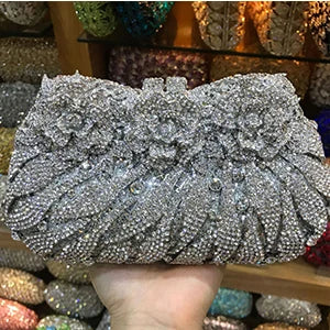 XIYUAN Women's Diamond Handbags Rhinestones Evening Bags Bridal Stones Clutch Purse Lady Clutches Bags Party Wedding Evening Bag