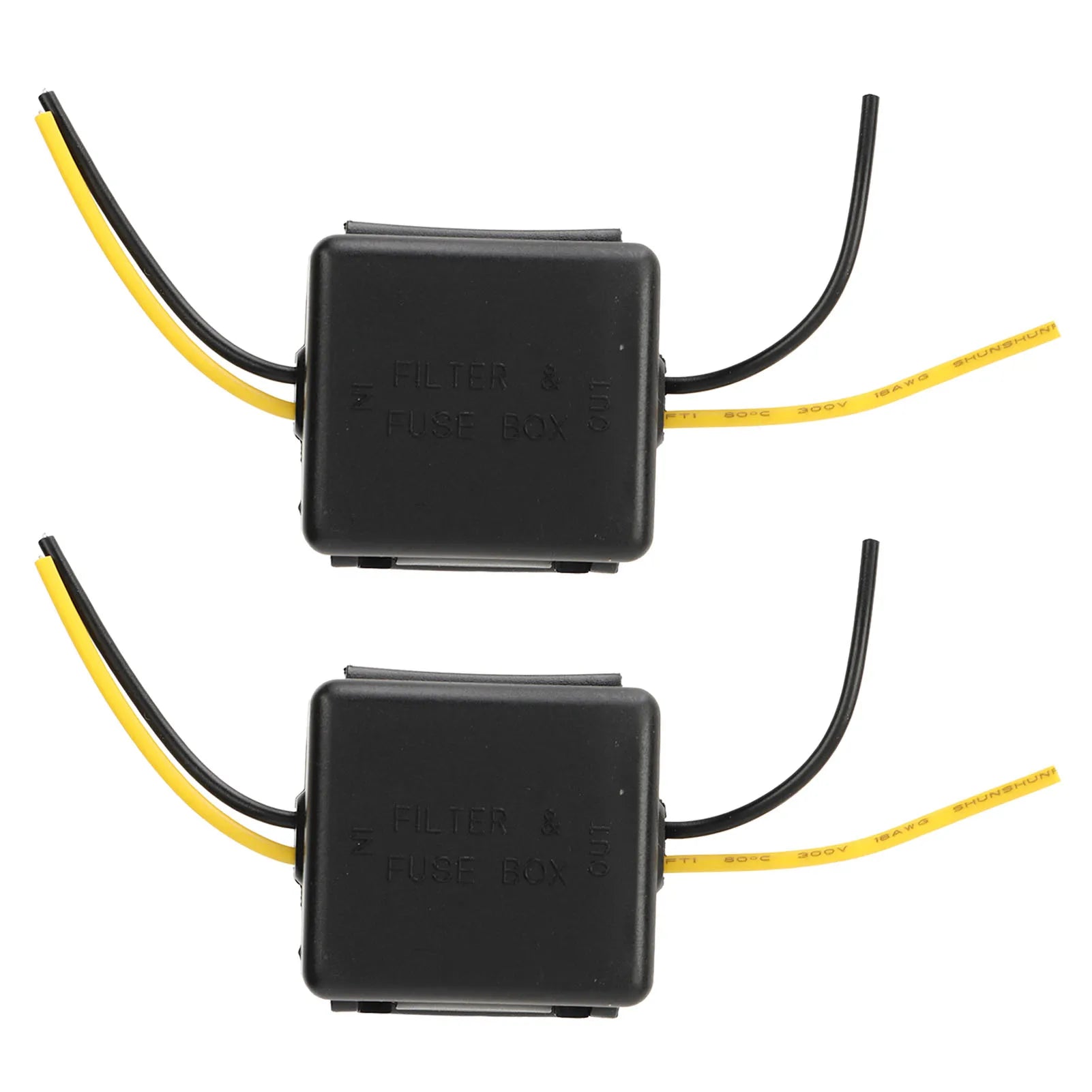 2Pcs Car Power Filter Stereo Noises Reduction Stereo Noise Suppressor Reducer 12V Interference Proof for Equalizers Amplifiers