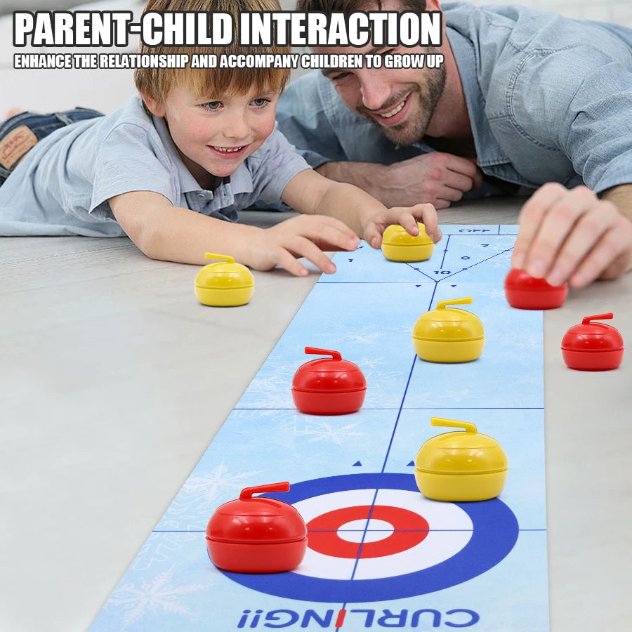 Table curling game is suitable for teenagers or adults, with 8/16 roller skates to choose from for party entertainment games