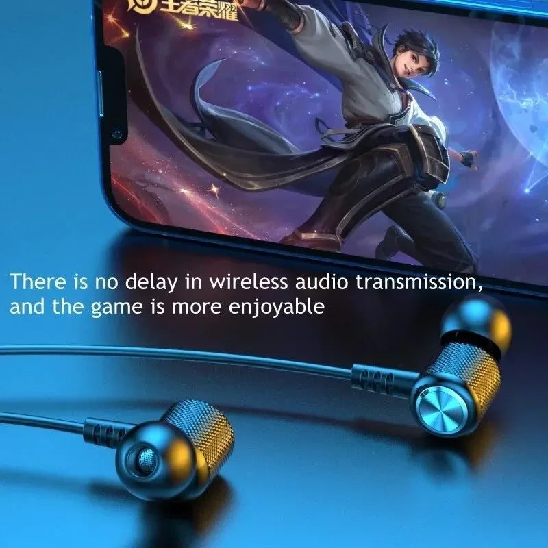 VIKEFON Bluetooth Earphones Wireless Headphones Magnetic Sport Neckband Neck-hanging TWS Earbuds Wireless Headset with Mic