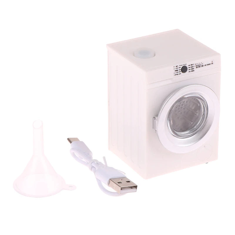 1Pcs Dollhouse Miniature Simulation Washing Machine Drum Washer Laundry Model Dollhouse Home Appliance Model Decor Toy