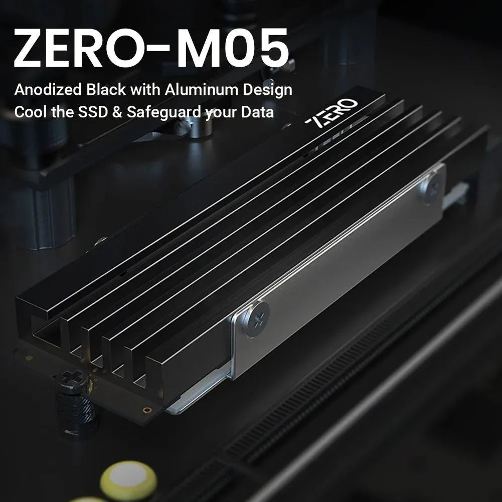 ID-COOLING M05 SSD Heatsink for M.2 2280 NVME Radiator Aluminum Alloy with Thermal Silicone Pad Efficient Cooling for PC