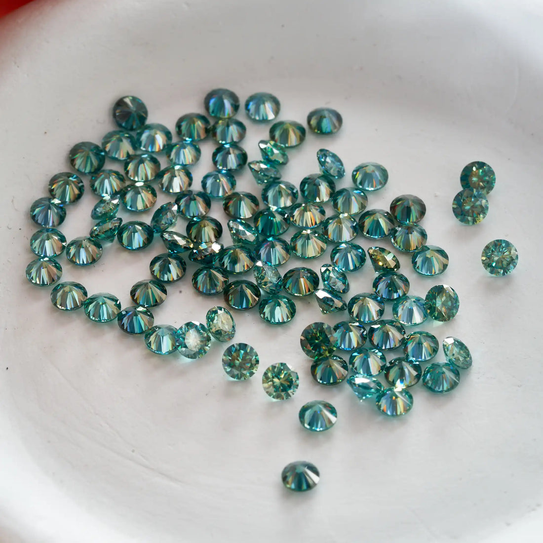0.1-5CT bluegreen Color moissanite VVS1 3EX Cut Light Blue Green color Moissanite Loose Stone Certified GRA  DIY  silver Jewelry