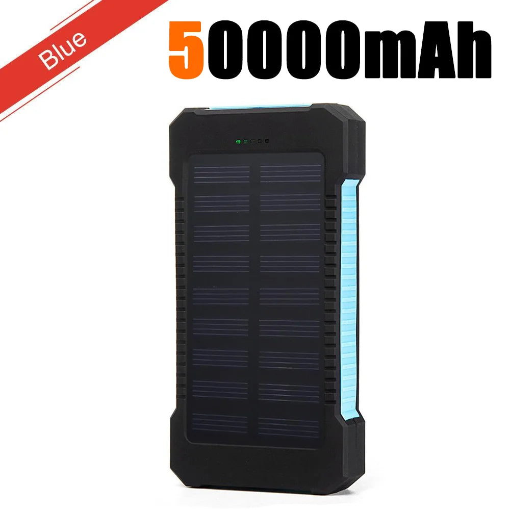 Dual USB Travel Power Bank 500000mAh Waterproof Outdoor Solar Portable Solar Phone Charger Solar For Xiaomi Camping Powerbanks