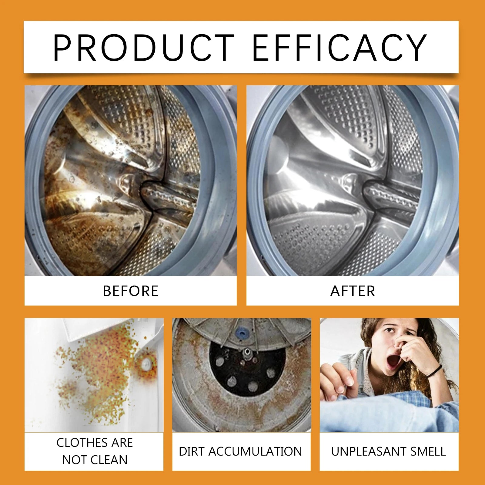 Washing Machine Cleaner Eco-Friendly Deep Cleaning Liquid Washer Cleaner Deodorizer Detergent Washing Machine Cleaning Liquid