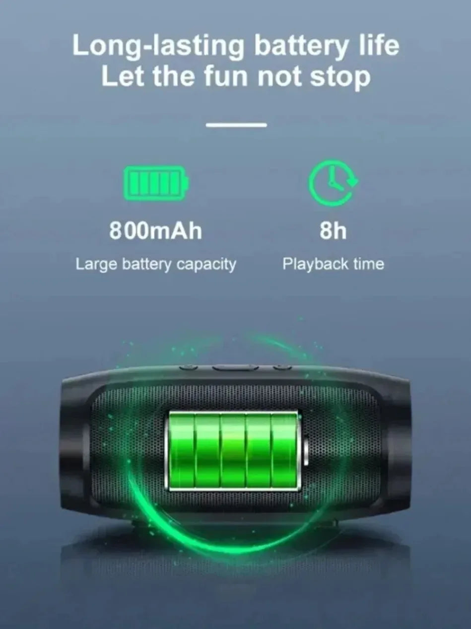 ViVO Portable Subwoofer Bluetooth Speakers Stereo Surround Waterproof Loudspeaker Wireless Sound Box Support FM Radio TF Card