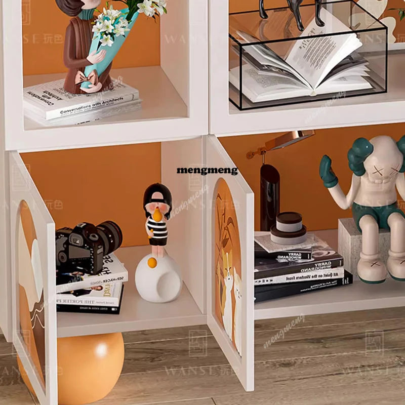 MM02 Bedroom Storage Living Room Cabinets Decor Shelf Bookcase Garden Living Room Cabinets Wood Display Gabinete Trendy Furnitur