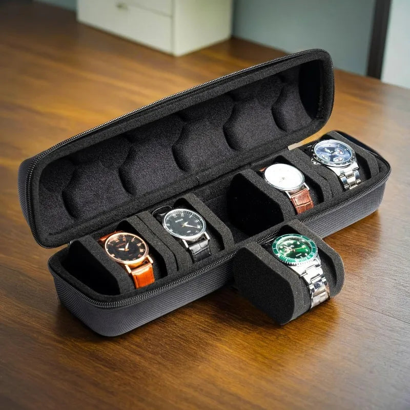 Watch Case Portable Zipper Travel , Dust-proof Single Watch Storage Box for Wristwatches And Smart Watches