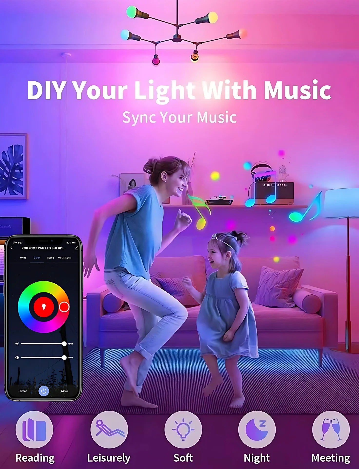 Tuya WiFi GU10 Smart LED Light Bulb Bluetooth GU10 Dimmable Lamps Smart Life App Control Spotlight Bulb Works With Google