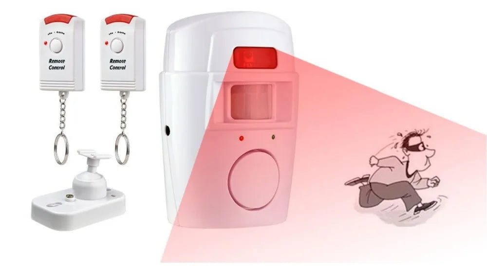 Wireless Motion Sensor Alarm Security Detector Indoor Outdoor Home Security System With Remote Control For House Garage