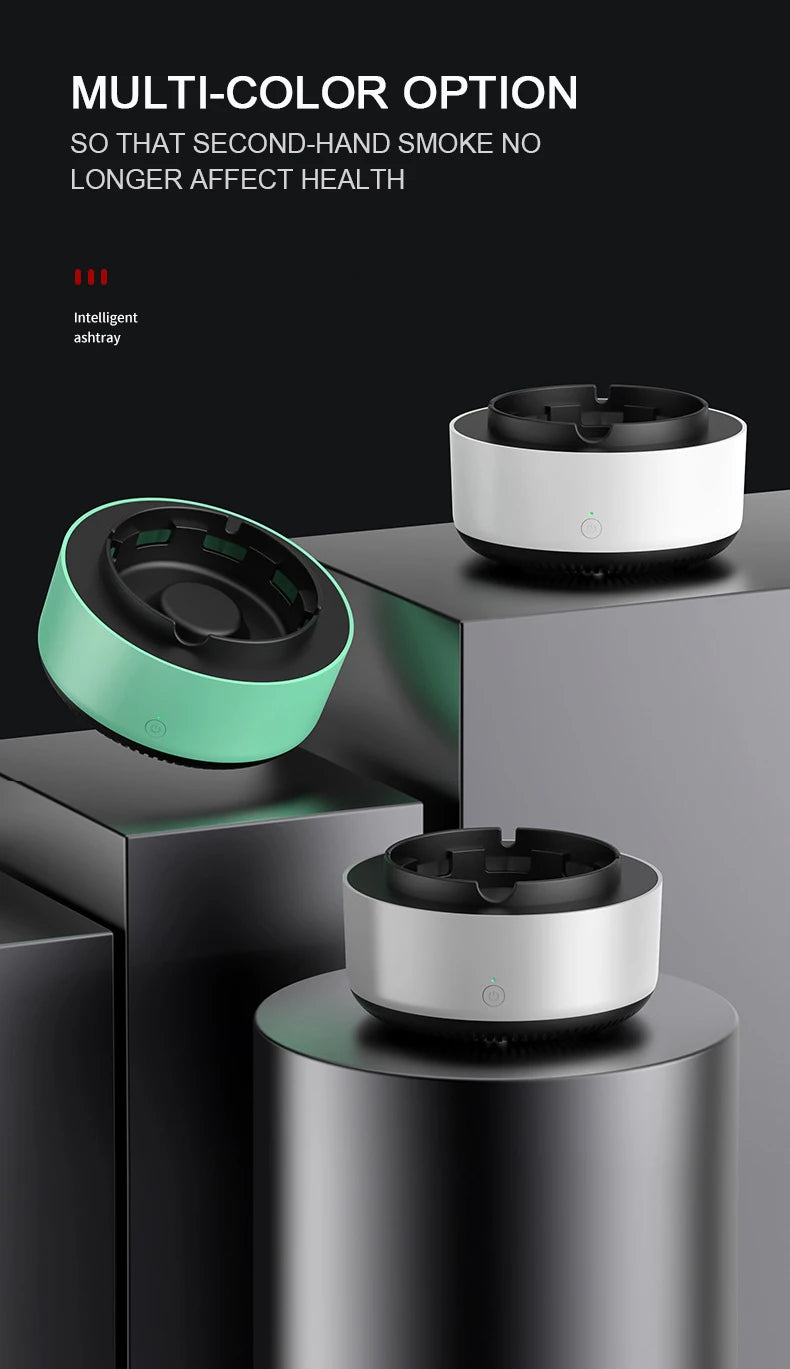 Smoke Removal Air Purification Ashtray Anion Purification Practical Automatic Purifier Ashtray Portable Gadgets For Car Ashtray