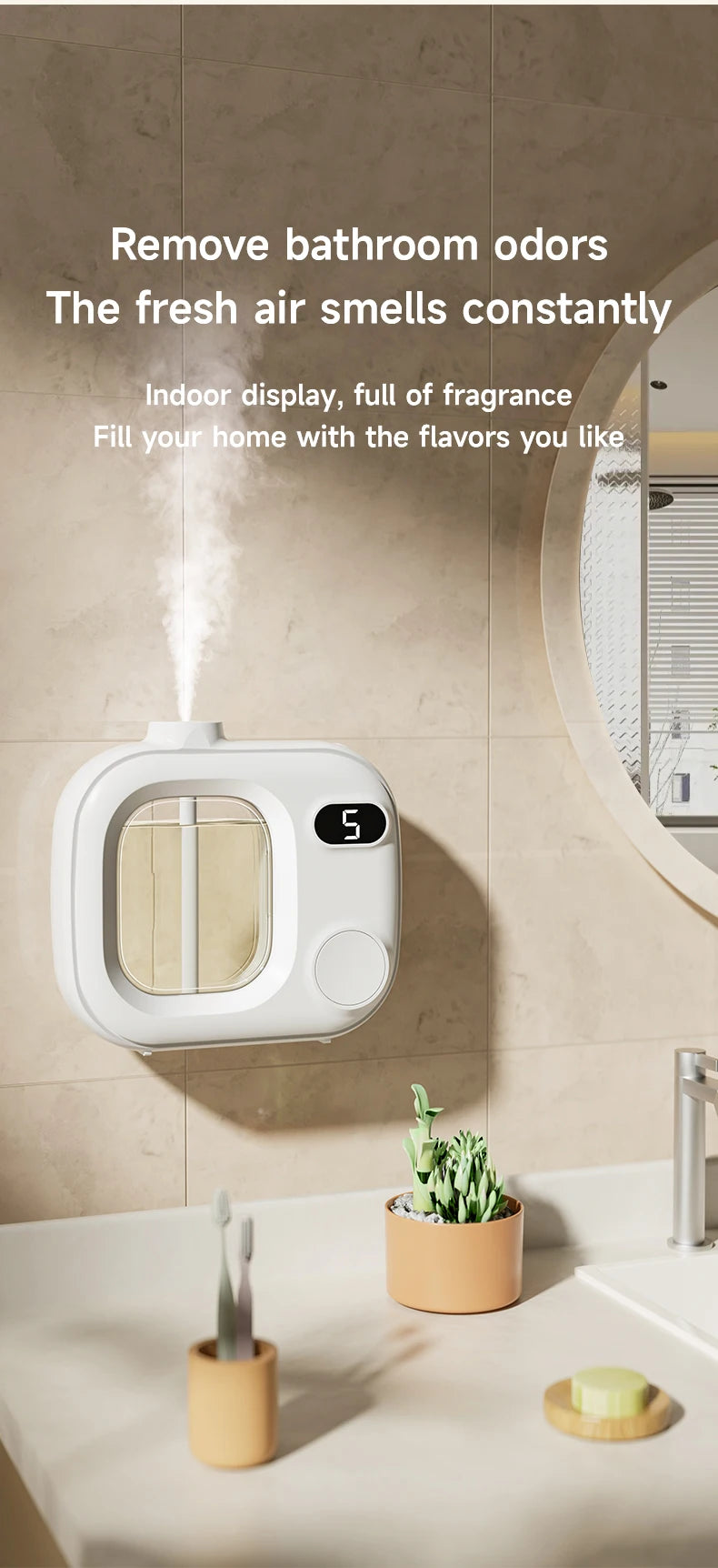 Automatic Aromatherapy Diffuser Air Freshener Deodorant Spray for Family Bedroom Toilet - Fragrance Sprayer Machine