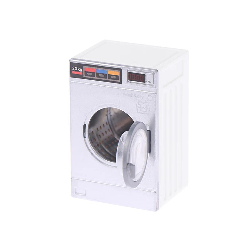 1:12 Dollhouse Miniature Washing Machine Home Appliance Laundry Model Decor Toy