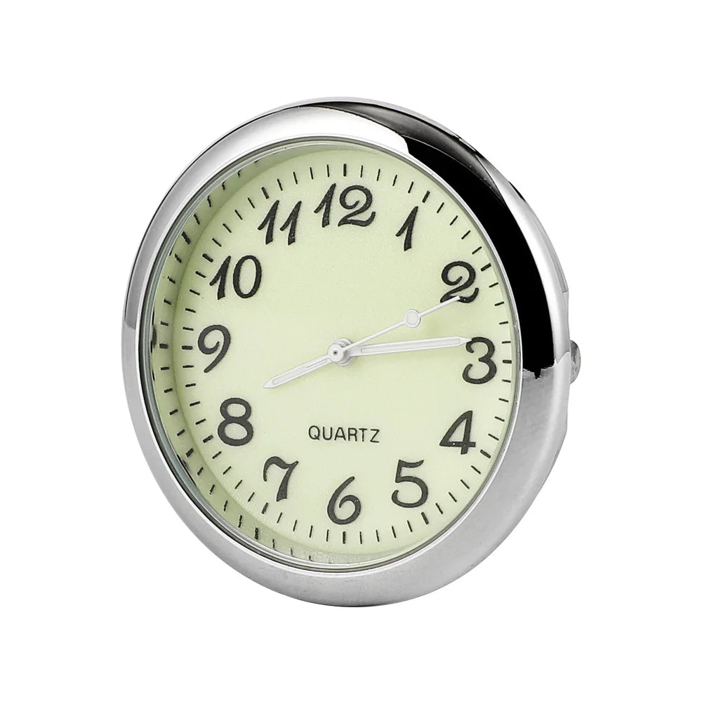 Car Clock Luminous Auto Ornament Mini Automobiles Internal Stick-On Digital Watch Mechanics Quartz Clocks 40mm 43mm