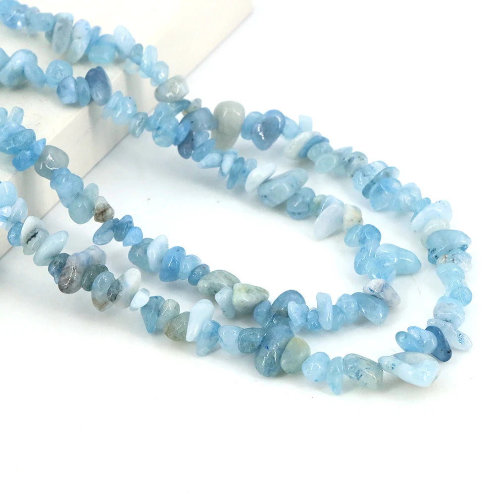 3-5mm/5-8mm Natural Garnet Amethyst Aquamarine Beads Irregular Freeform Chip Gravel Shape Stone Bead DIY Jewelry Making Bracelet