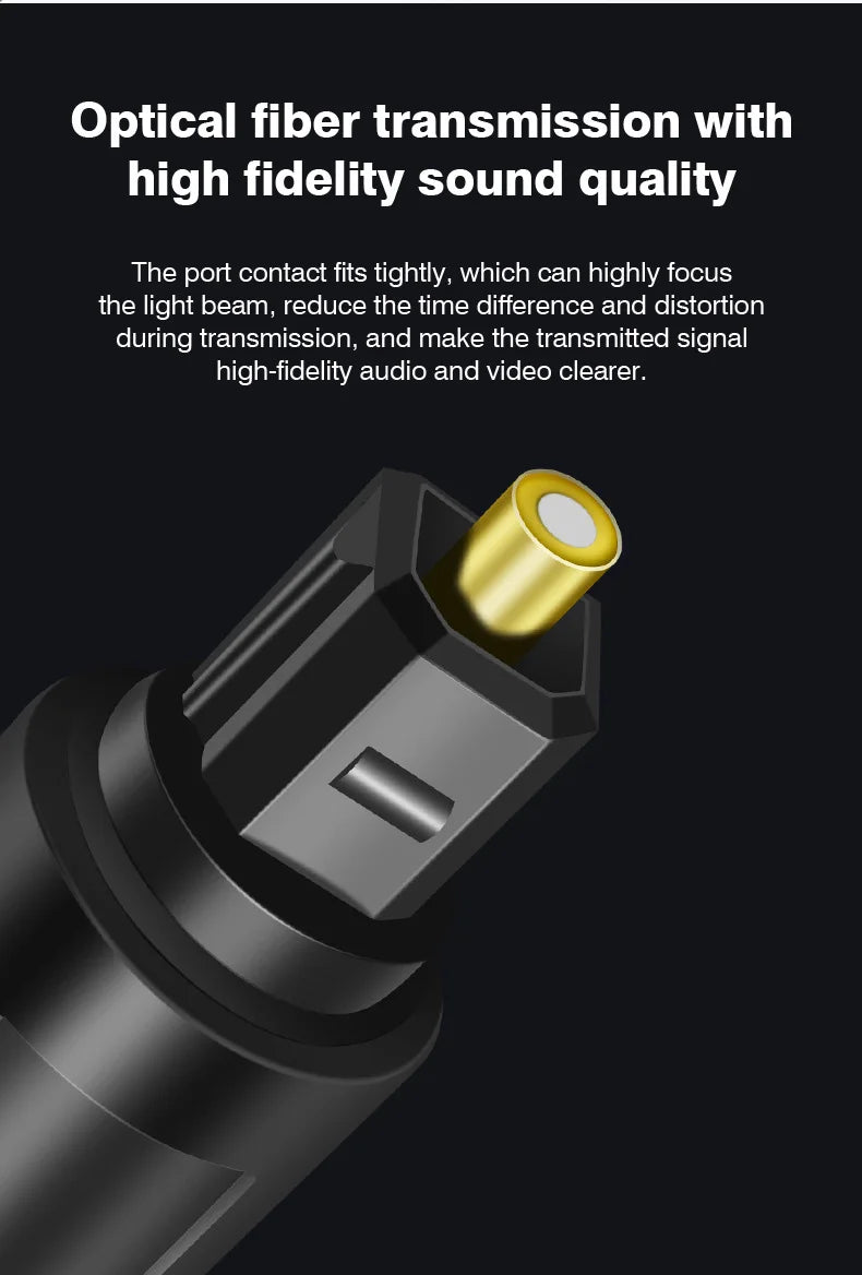 1 To 2 Toslink Gold-Plated Digital Optical Audio Cable Spdif For Amplifiers Blu-Ray Players Xbox Ps4 Sound Bar Coaxial Cable