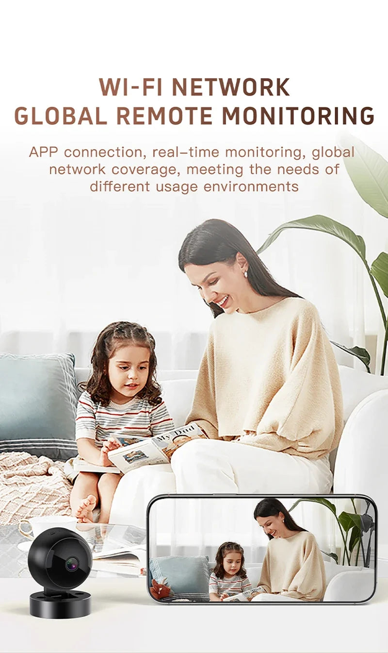 Smart 360° 4K Security Camera WiFi Wireless Indoor Outdoor Surveillance Motion Detection Night Vision Monitor System for Home