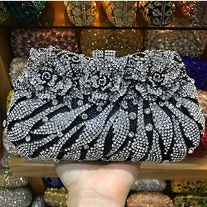 XIYUAN Women's Diamond Handbags Rhinestones Evening Bags Bridal Stones Clutch Purse Lady Clutches Bags Party Wedding Evening Bag