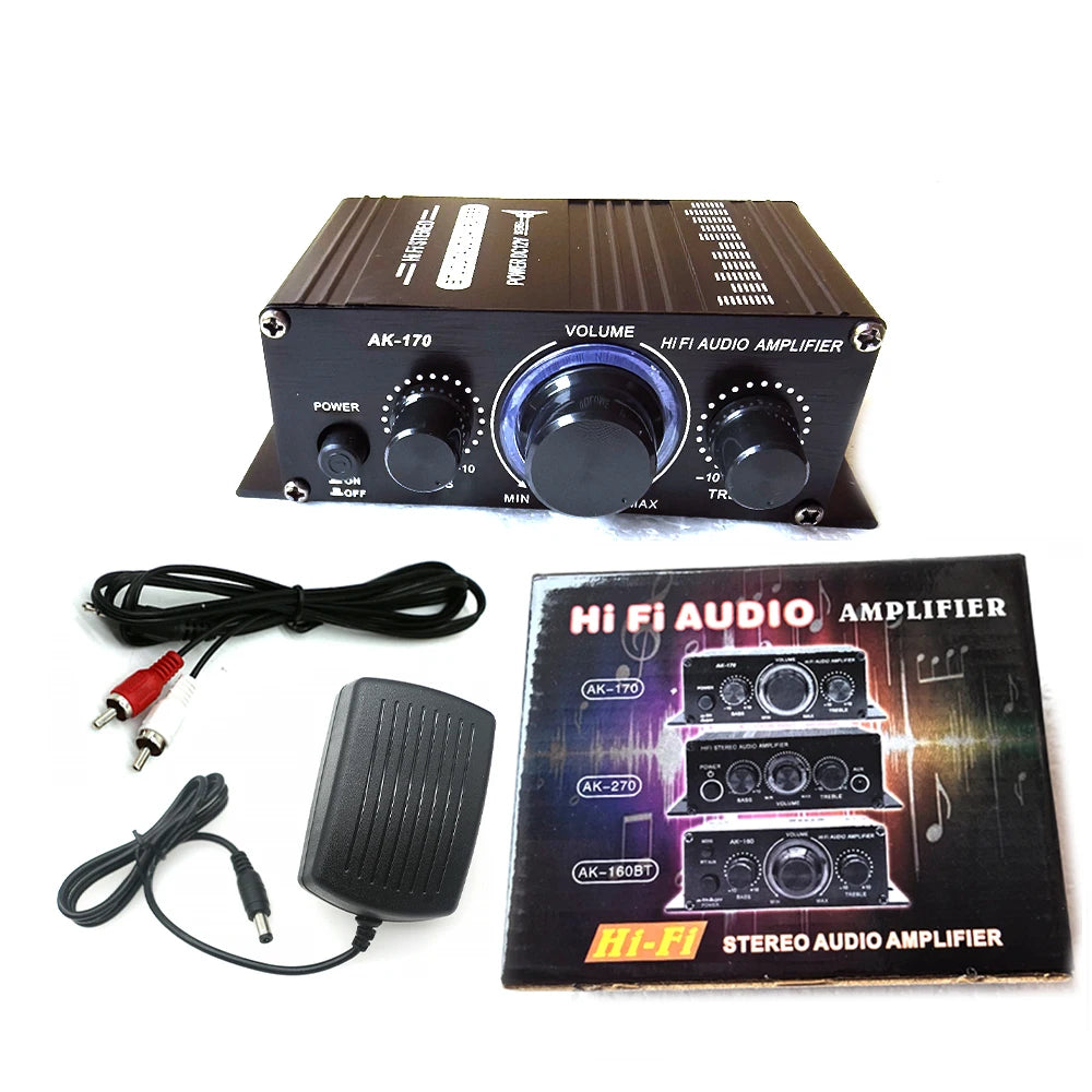 Ak170 Light Mini STEREO Power Amplifier With 4 Inch Speaker DIY Kit Vending Pinball Audio Arcade Game Machine Module Mp3 Player