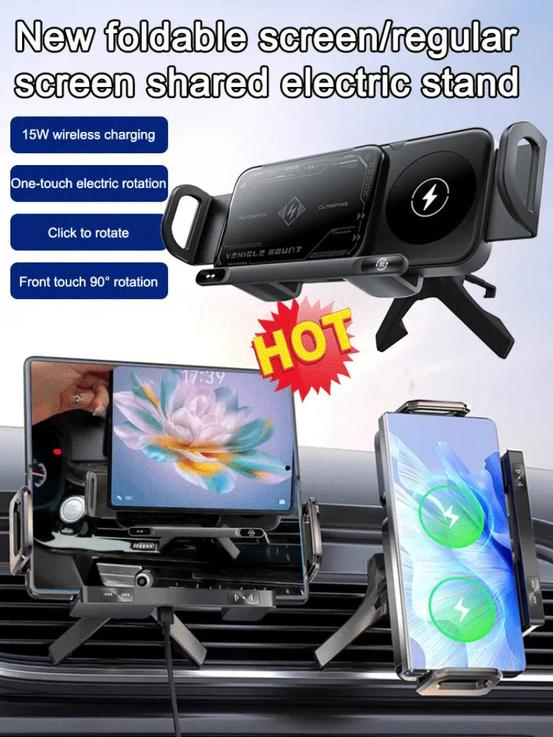 Intelligent Mobile Phone/Pad Holder Magnetic Phone Holder for Car Auto Rotating Phone Holder Wireless Car Charger