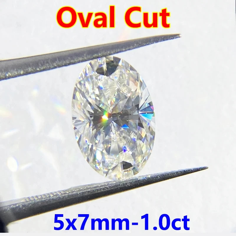 DJMAX 0.1-30ct Rare Oval Cut Moissanite Loose Stone D Color Lab Grown Super White Certified Ellipse Oval Moissanite Diamond